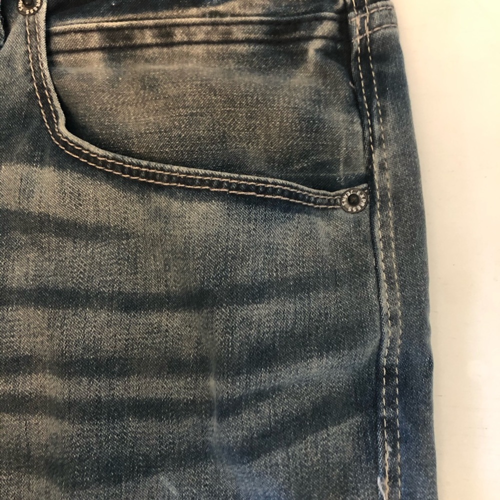 Express Rocco Slim Fit Distressed Blue Jeans 33x32 - Picture 9 of 9
